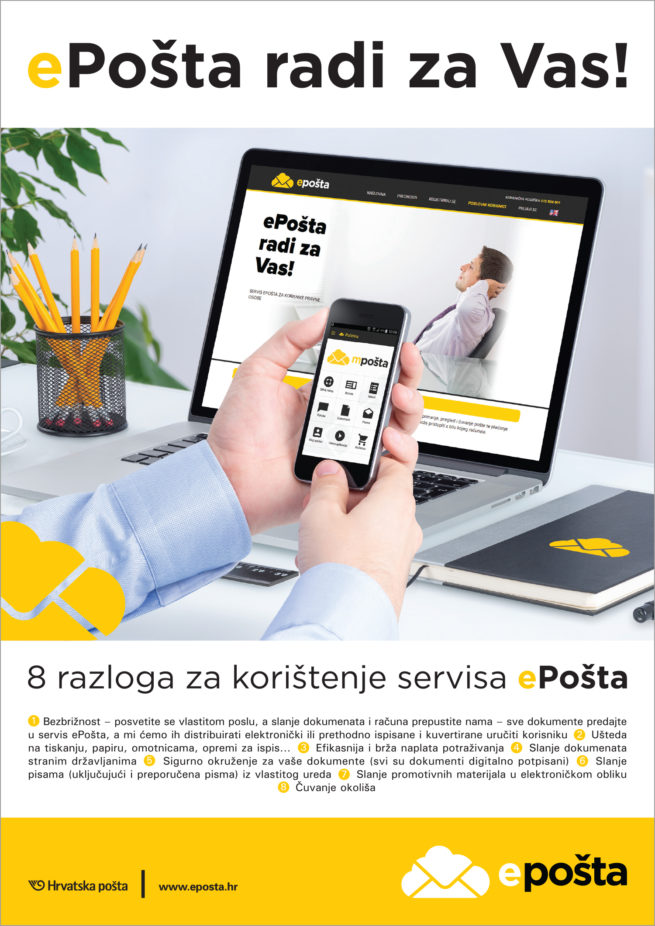 Dizajn i izrada oglasa za Hrvatsku poštu