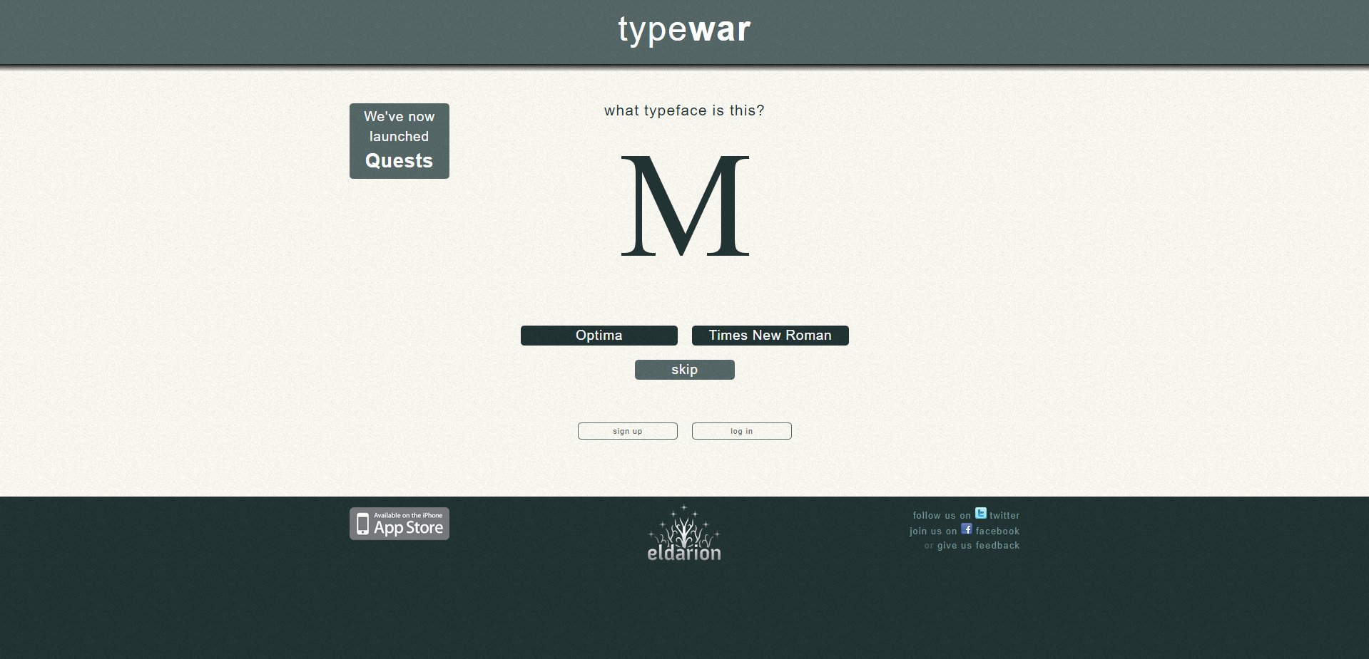 Typewar je igrica prepoznavanja fontova