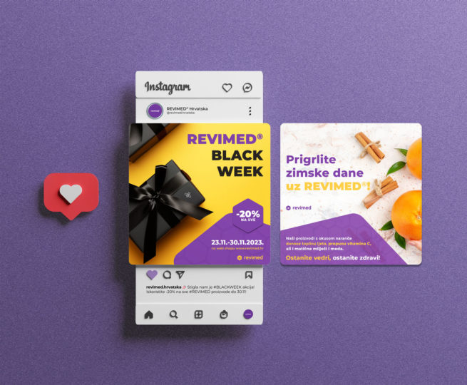 REVIMED :: Dizajn i osmišljavanje (copywriting) objava za društvene mreže