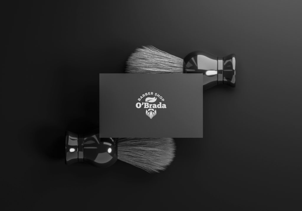 Naming and logo design for O'Brada Men's Hair Salon
