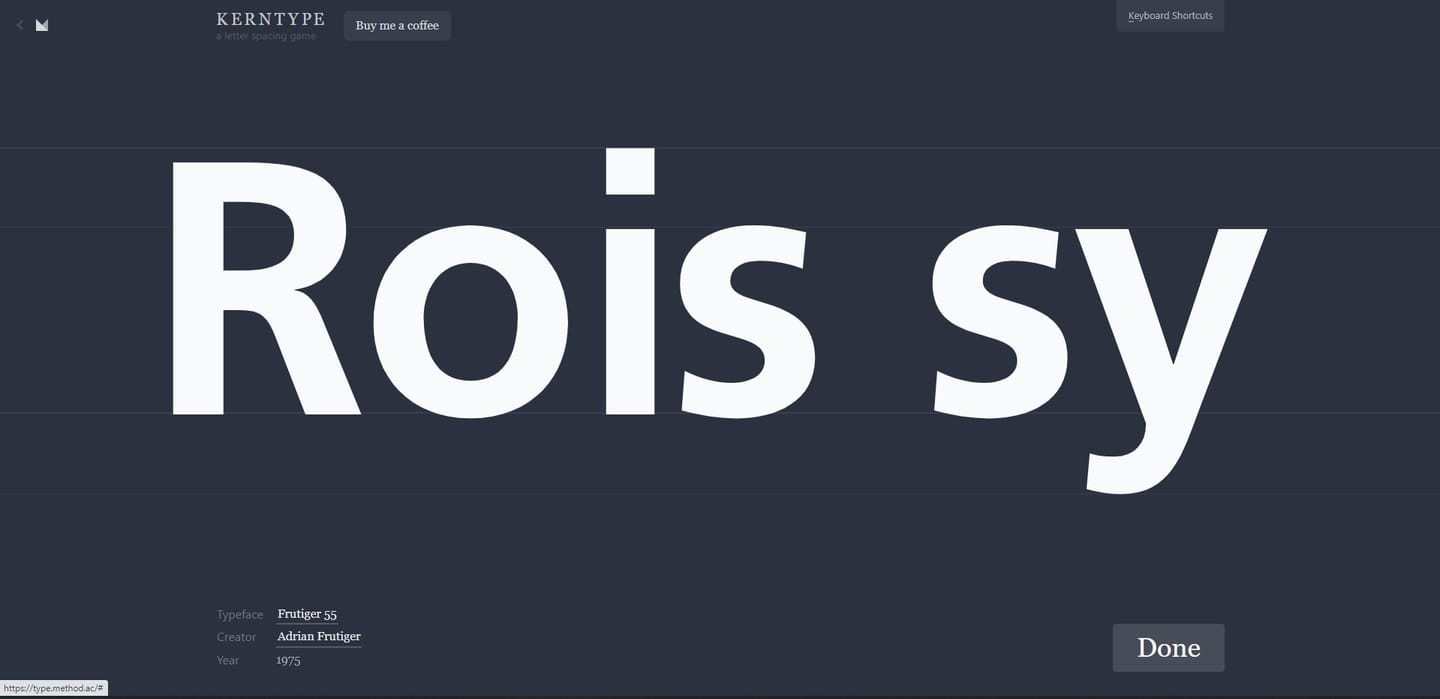 KERN TYPE is a kerning game