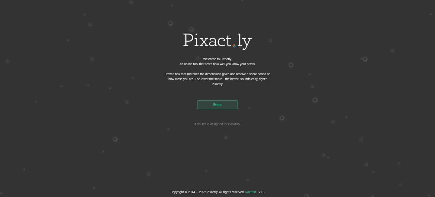 Pixact.ly is an online game where you check your skill in determing the size by using pixels