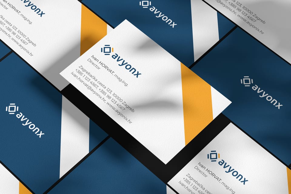 Business card design for Avyonx