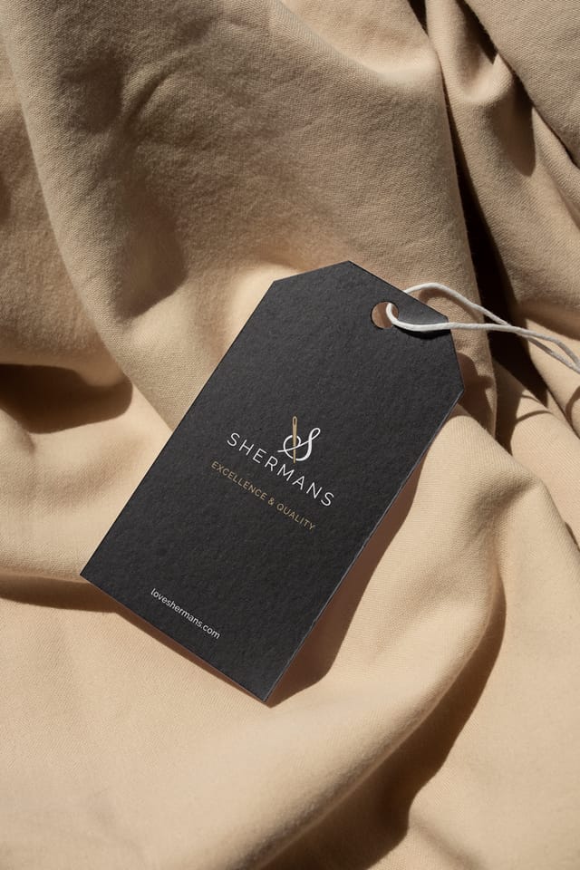 Label design for fashion brand Shermans