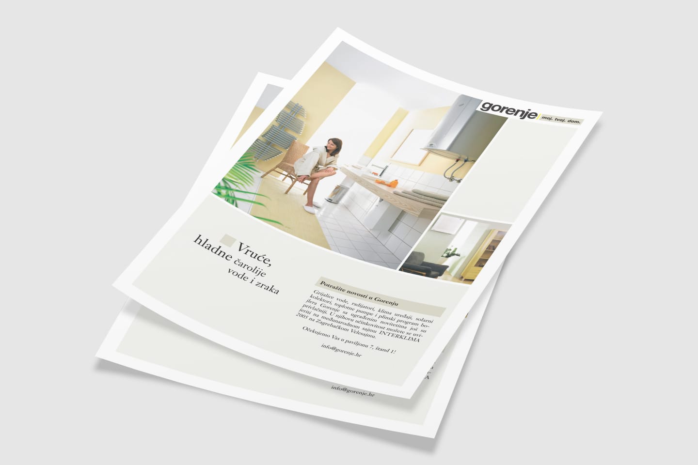 Gorenje print ad with the headline “Vruće, hladne čarolije vode i zraka” (hot and cold magic of water and air)