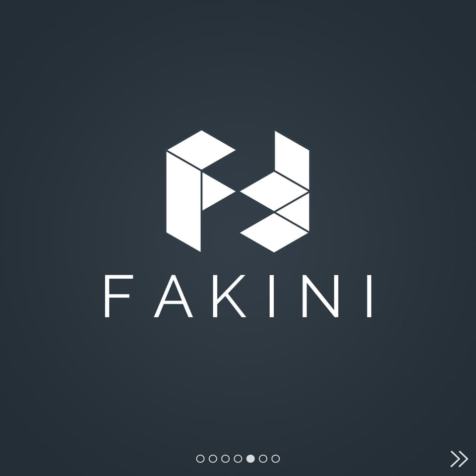 The logo design process for Fakini