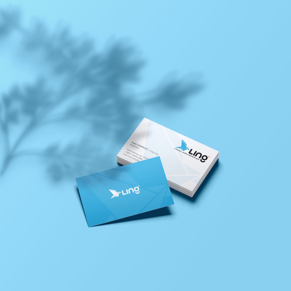 Business card design for LING