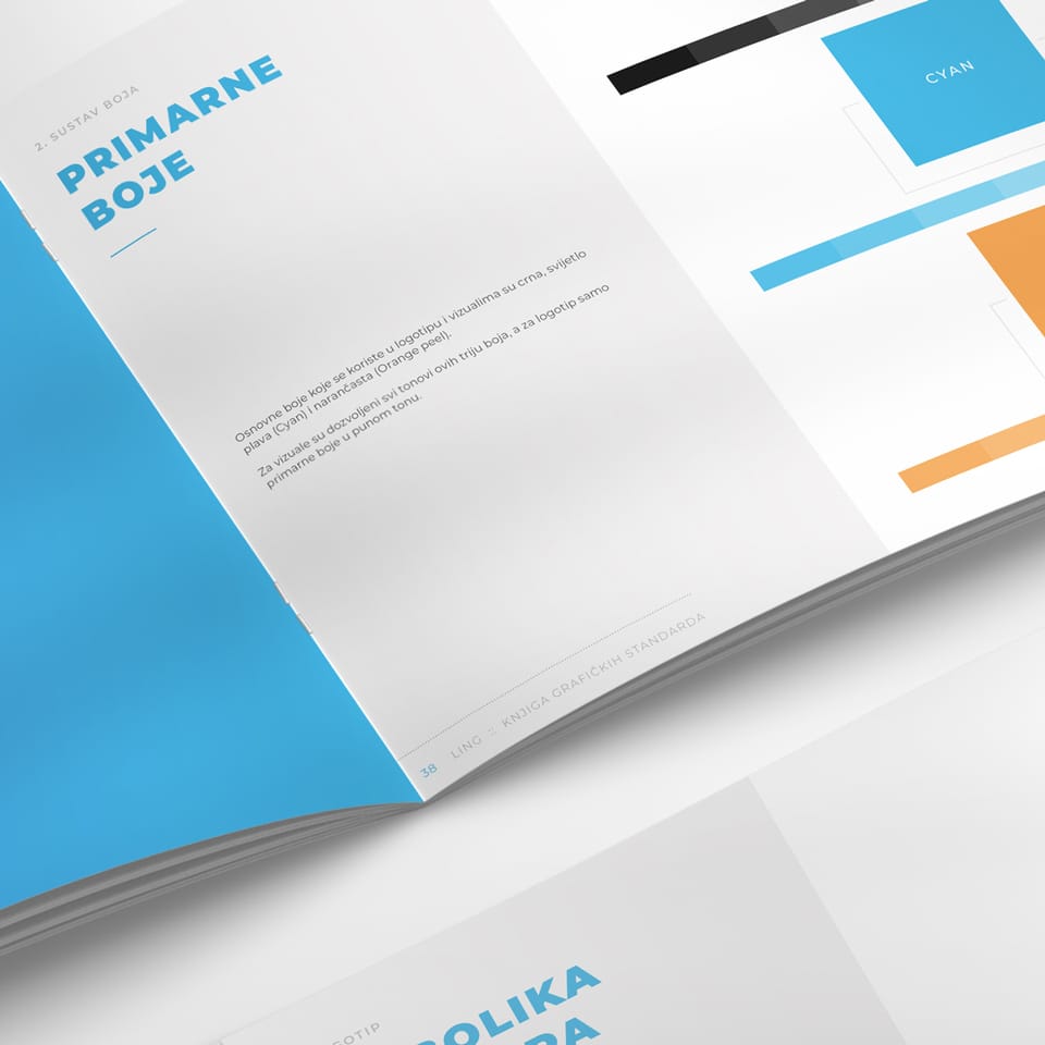Brand guidelines book for LING