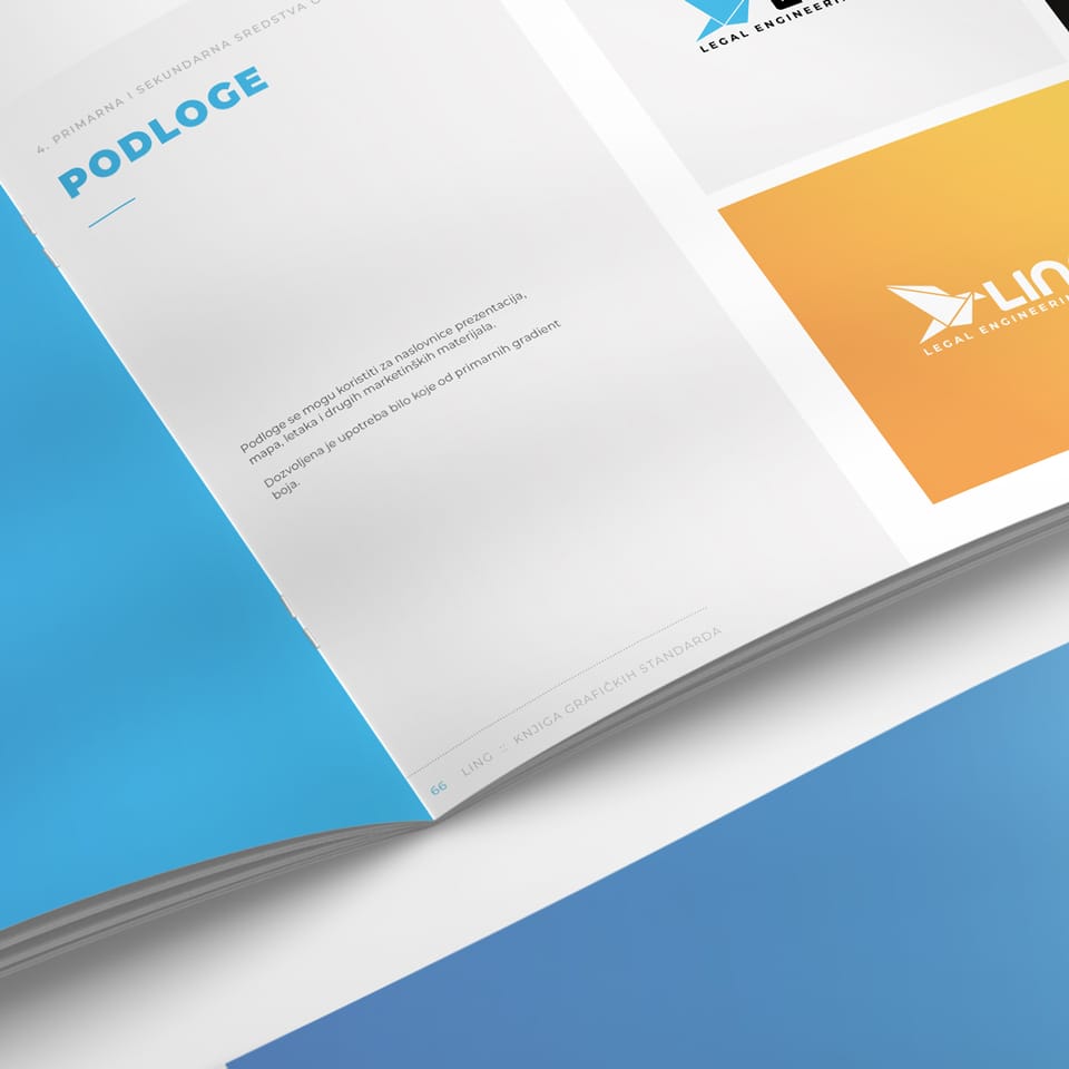 Brand guidelines book for LING
